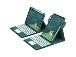 Lurelia Capa Com Teclado Bluetooth Para Ipad Air2 Com Design Giratório Magnético