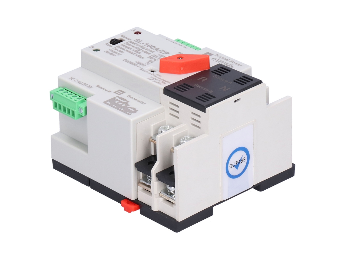 Interruptor De Transferência Automática 2-fontes Ininterrupta 2p 100a Tipo Isolamento Pc 220v Ca
