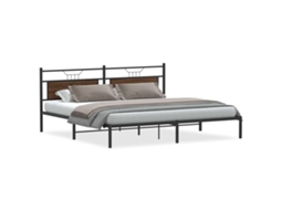 Estrutura de Cama Carvalho Castanho MAISON EXCLUSIVE sem Colchão (193x201 cm)