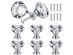 Peças Puxadores De Cristal Para Móveis,maçanetas Diamantadas Para Cozinha,gavetas E Armários 30 Mm Btforus