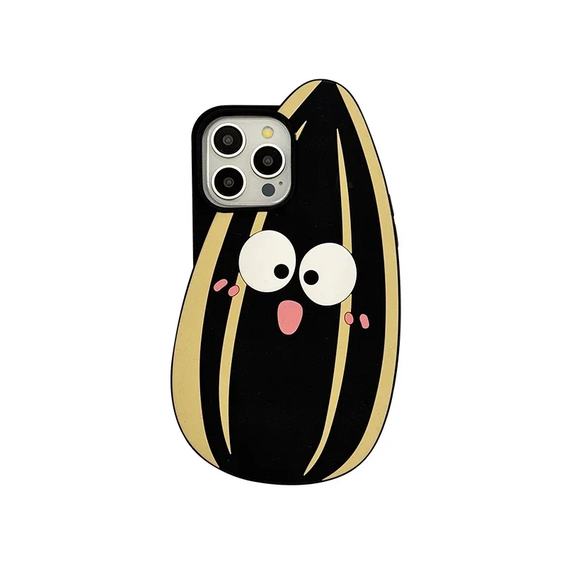 Capa De Silicone Fofa Para Iphone 14 Pro Preto, Capa Traseira Macia À Prova De Choque