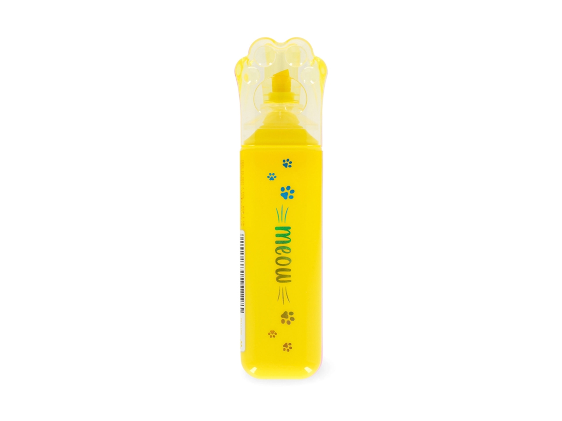 Sublinhador Fluorescente LEGAMI Kitty Paw "meow" Amarelo Mhb0003