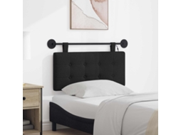 Vidaxl Cabeceira Suspensa Com Luz Led Preto Tecido