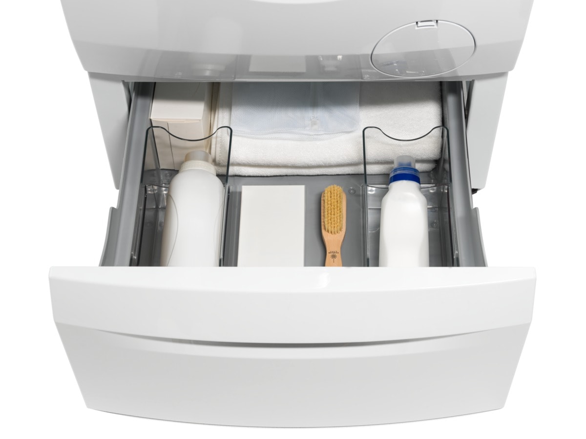 Pedestal c/ gaveta branco para máquinas de lavar roupa M1WYHPE3