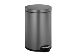 Lixeira De Pedal Eko Platinum De 12 Litros Com Tampa De Fechamento Suave.