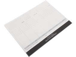 Organizador De Horas Hebdomadaire Em Papel Branco Design Orientado Objetos E Formato Polivalente Para