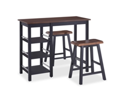 Bar Set, Bar Sets Vidaxl Preto Madeira