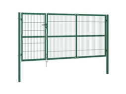 Varanda de jardim com postes 350x140 cm em aço verde. EXCLUSIVO DA MAISON