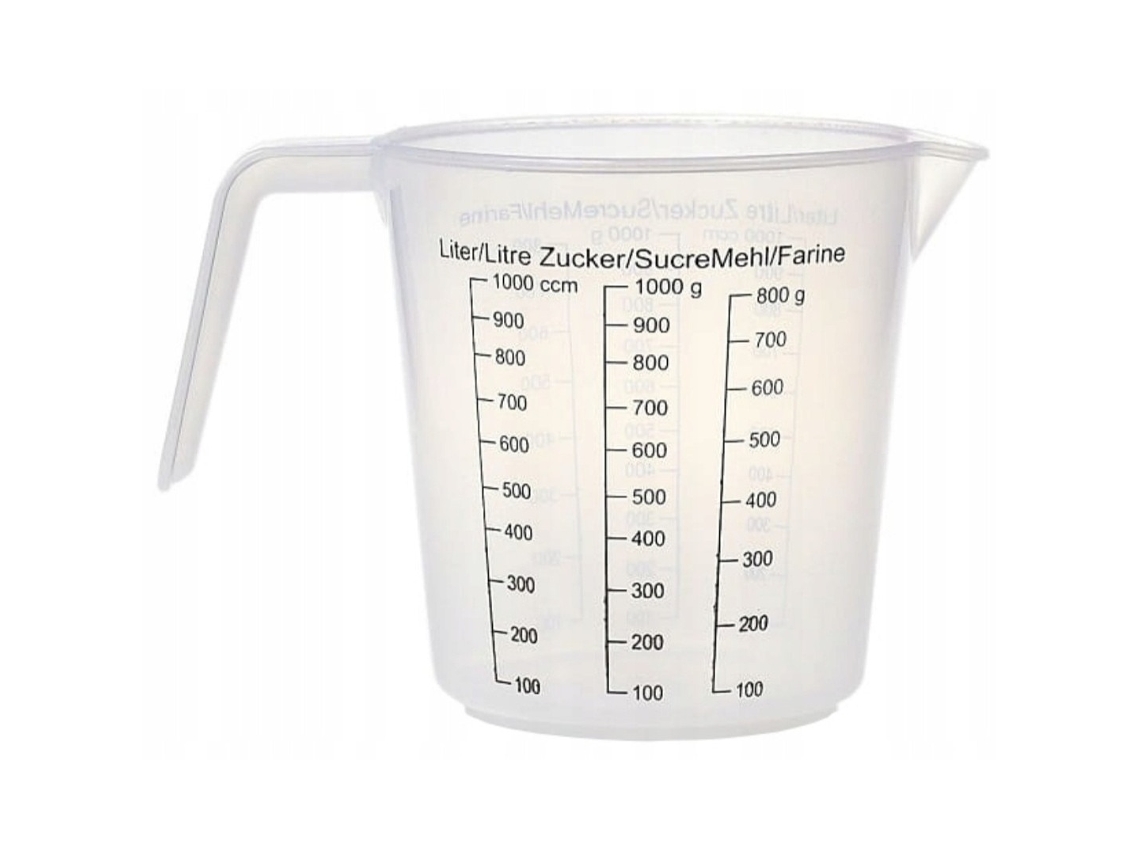 Medida De 1000 Ml Em Plástico Transparente Com Alça E Bico De Escoamento