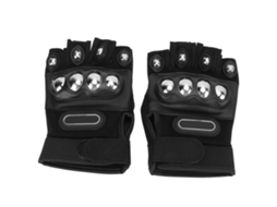 Mali 2pcs Luvas de Ciclismo de Dedo Meio Preto Respiráveis Ajustáveis Nylon Ergonômicas para Bicicleta Tamanho Único