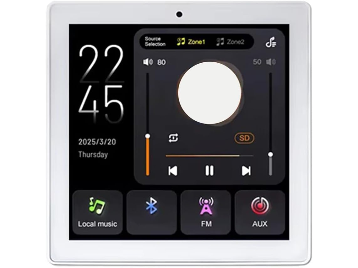 Amplificador de Parede de 4 Polegadas com Controle Central Integrado e Bluetooth SFUSHOS