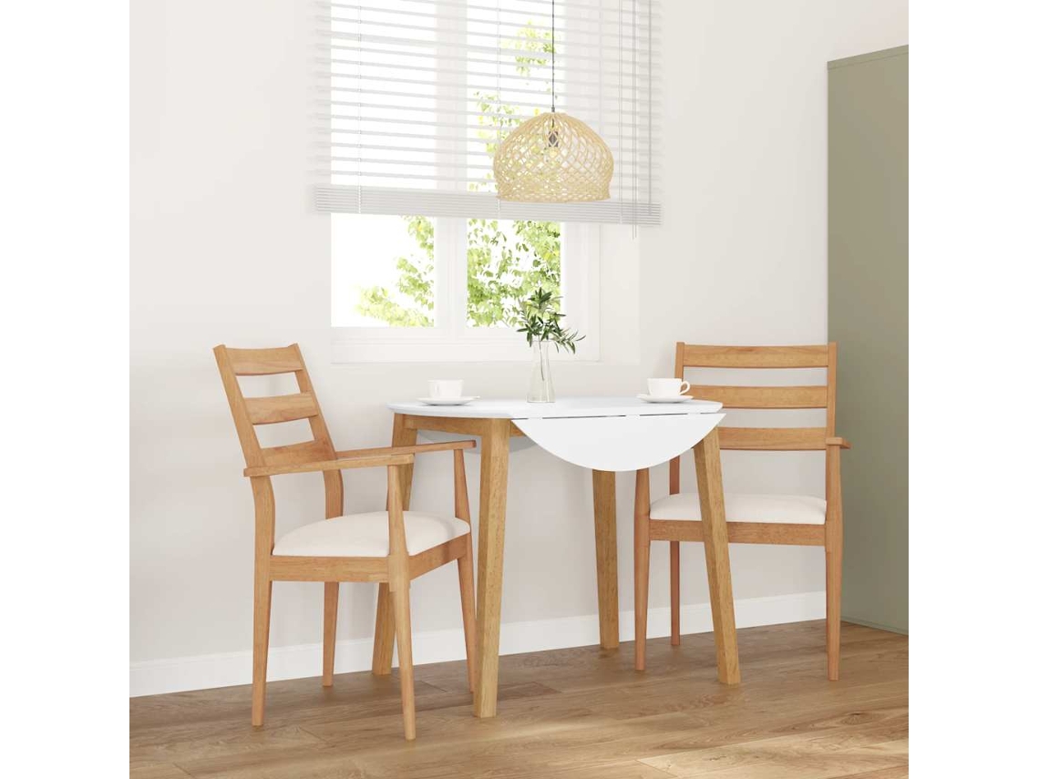 Vidaxl Cadeiras De Jantar Com Almofadões 2 Pcs Madeira Maciça