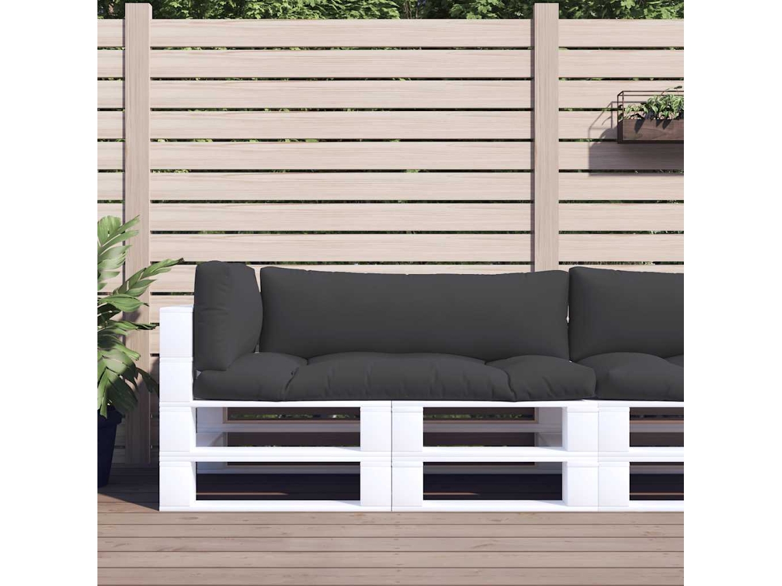 Vidaxl Almofadões Para Sofás De Paletes 3 Pcs Tecido Preto