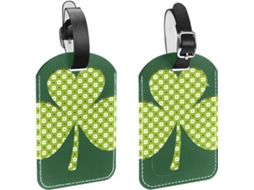 Conjunto De 2 Etiquetas Identificação Bagagem Green Clover Evitar A Perda Malas E Bagagens