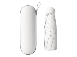 Mini Guarda Chuva Dobrável Anti Uv Com 5 Dobras E 6 Nervuras Para Viagem, Com Estojo Cápsula Hk Estilo B Aquaforge