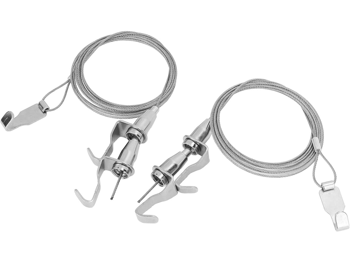 Conjunto De 2 Cabos Ajustáveis Para Pendurar Quadros, 2m De Comprimento, Capacidade De Carga 15kg, Aço Carbono E