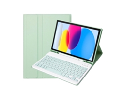 Lurelia Capa Com Teclado Bluetooth Para Ipad Air32019 Teclado Comum, Layout Pt, Verde Claro