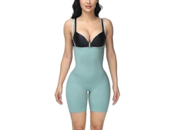 Legging De Nylon Com Controle Abdominal E Elevação De Bumbum, Modelo Skinny, Comprimento Até Joelho, Elástico E Confortável Verde