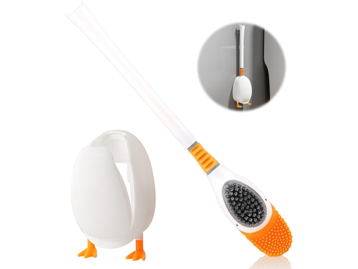 Suporte de Parede AQUAFORGE para Escova Sanitária, Conjunto de Limpeza, Branco