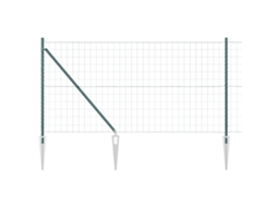Conjunto 1 Cerca Externa Vidaxl Verde Aço (25 X 1,2 M)