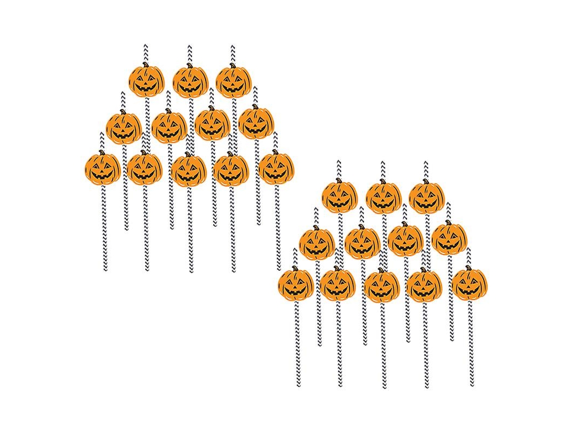 24 Unidades De Canudos Para Festa De Halloween Allinless