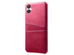 Capa Tkdaddy Para Samsung Galaxy A07 4g Com Dois Compartimentos Para Cartão, Couro Sintético Capa Rígida De Pc Rosa