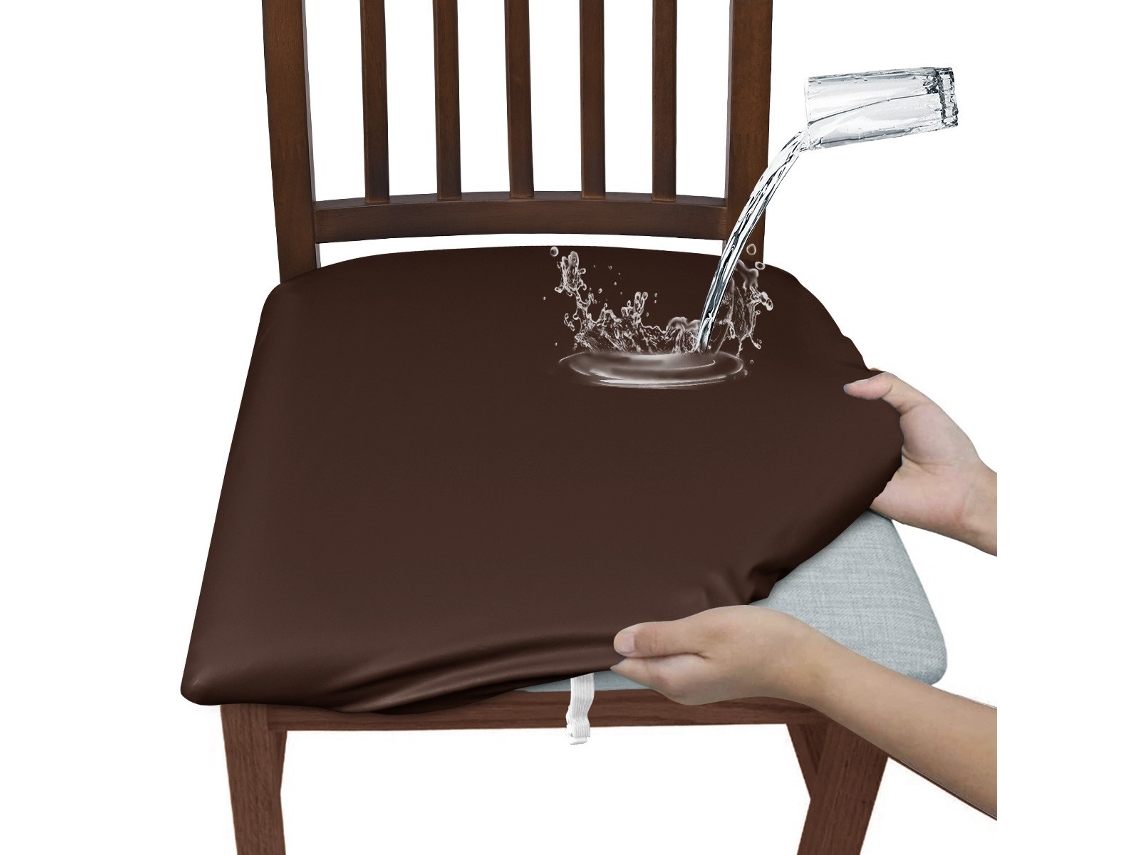 Capas De Assento Em Pele Pu Impermeável, Tamanho Universal 30-45 Cm Castanho Hexinyigjly