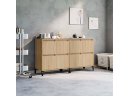 Vidaxl Aparadores 2 Pcs 60x35x70 Cm Derivados Madeira Carvalho Sonoma