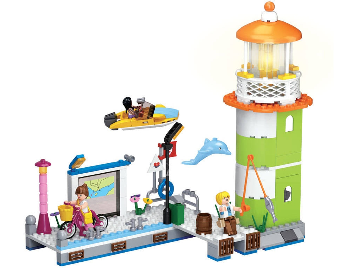 Blocos de Construção SLUBAN Girls Dream Farol e Cais 279 pcs (Idade Mínima: 6 Anos - 33 x 6,7 x 28,5 cm)