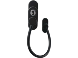 4 Travas De Segurança Para Janelas, Pretas, 180mm, Barra Em T, Com Chave