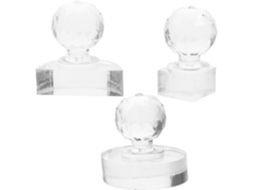 Conjunto De 3 Peças De Prensa De Maquiagem Em Acrílico Transparente Para Blush.