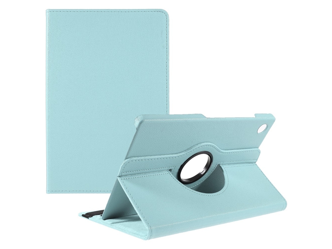 Capa 360 Litchi Para Samsung Galaxy Tab A9+-turquesa