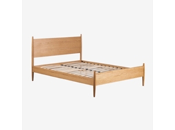 Sklum Cama Em Madeira Indira Mdf         Madeira Natural                      160 X 200 Cm