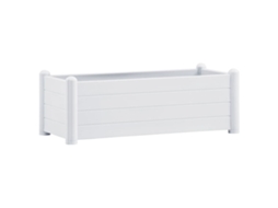 Canteiro elevado de jardim VIDAXL Branco Polipropileno (100 x 43 x 35 cm)