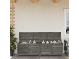 Vidaxl Caixa Arrumação P/jardim 198,5x50x56,5cm Abeto Maciço Antracite
