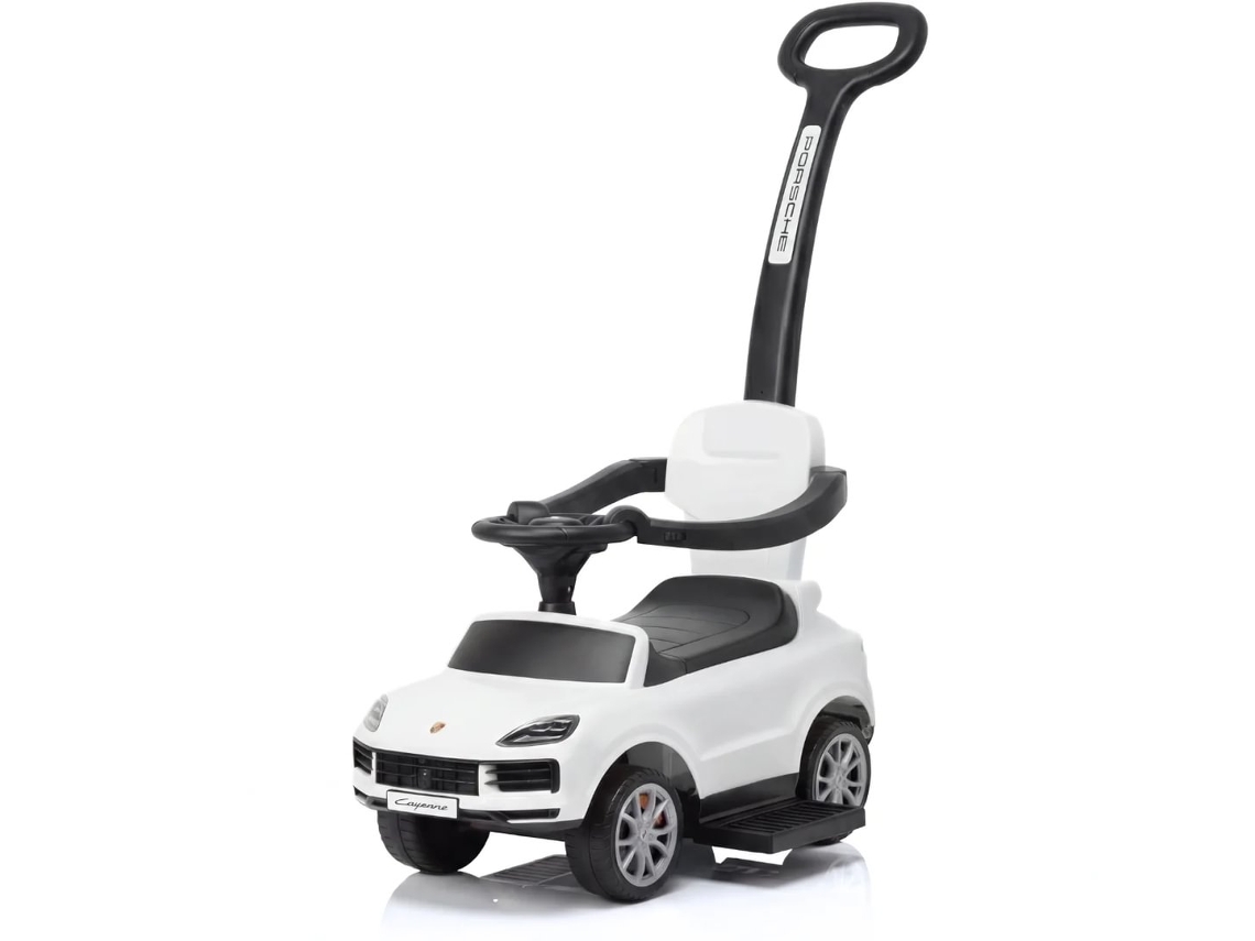 Carro Para Niños Com Guiador 3-em-1 - Porsche Cayenne - 1 A 3 Anos - Branco