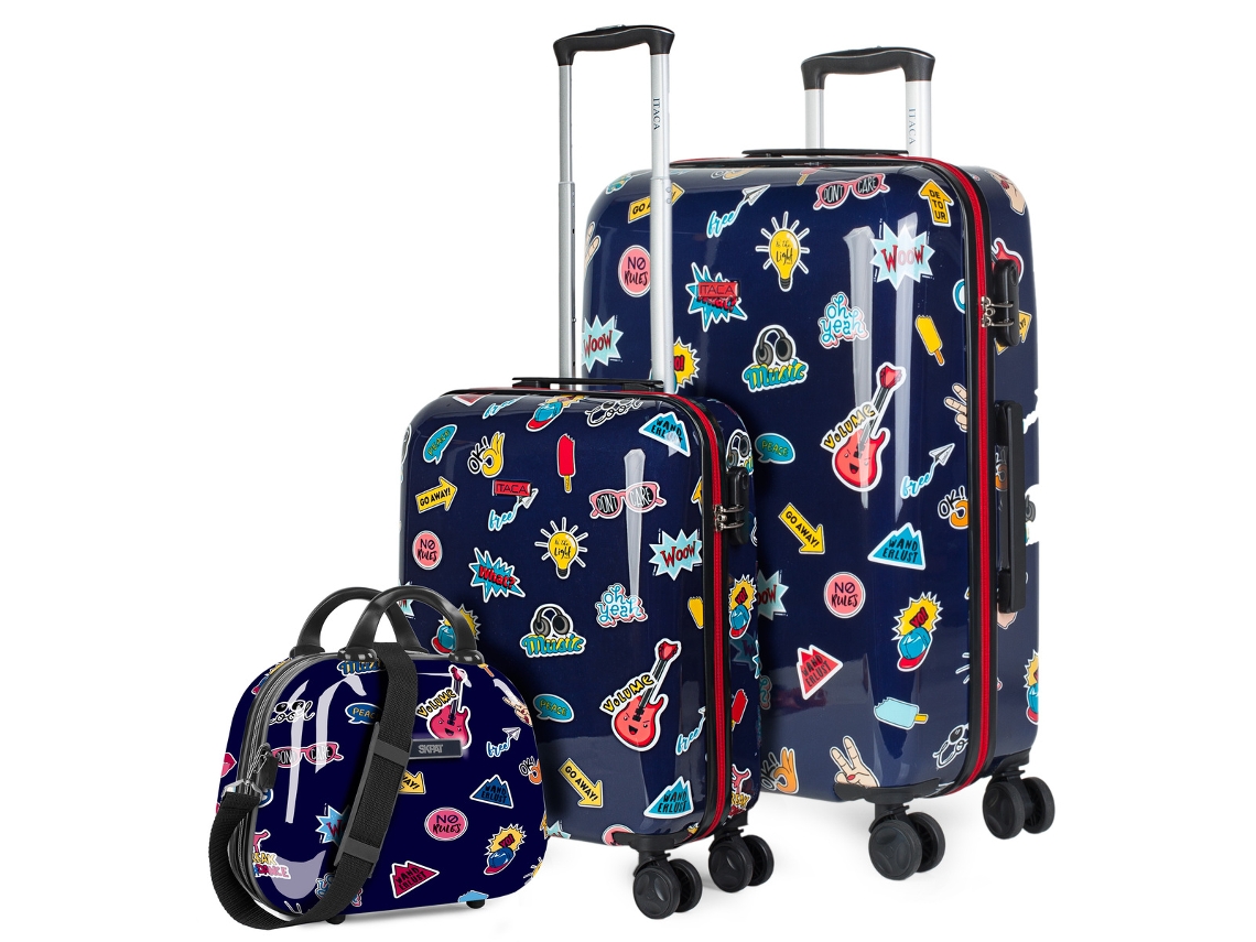 Conjunto de Malas ITACA Ural Fuzileiro Navaled Childrens Pc Suitcase Set 44X65X25 Cm 62L
