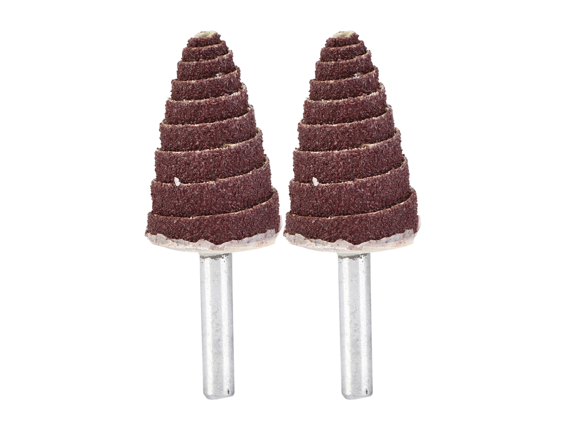 10 Peças De Cabeça De Esmerilhamento E Polimento Roda Cônica De Lixa Com Cabo De 6mm Para Ferramenta Rotatória (6*25mm)