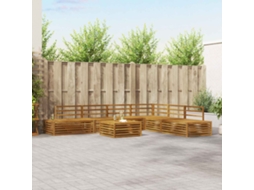 Vidaxl Conjunto De Sofás Para Exterior 7 Peça Natural
