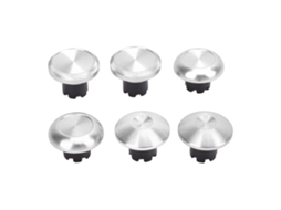6pcs Grips Metal Para Controle Edge Prata