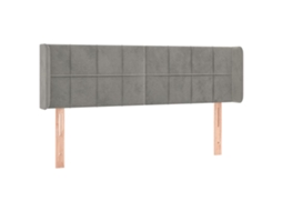Headboard, Headboards Vidaxl Cinzeto Veludo (147 X 16 X 78/88 Cm)