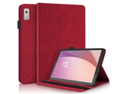 Capa de couro flip com relevo Webake para Lenovo Tab M9