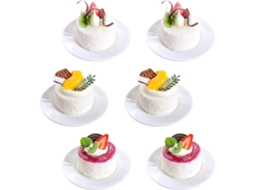Conjunto de 6 Peças de Bolo Falso Artificial CHABERLU
