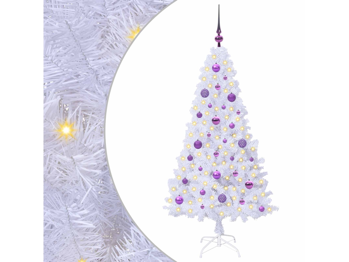 Conjunto 1 Decoração De Natal Vidaxl Branco Pvc (150 Cm)