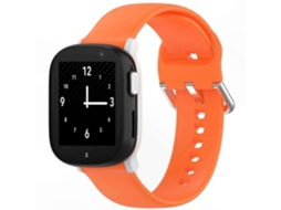 Pulseira De Silicone Para Smartwatch Infantil Com Fivela Prateada E Design De Cor Sólida.