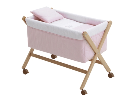 Berço CAMBRASS Essentia (Algodão - Rosa - 55 x 87 x 74 cm)