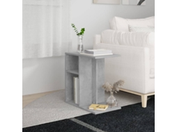 Vidaxl Mesa De Apoio 50x30x50 Cm Contraplacado Cinzento Cimento