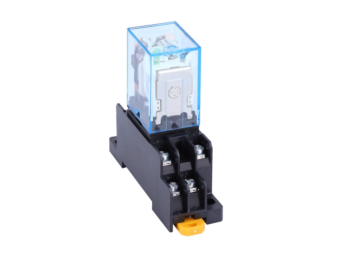 Laxiscreed Relé Automático Dpdt De 8 Pinos Com Base Ptf08a Para Circuitos De Controlo Automático
