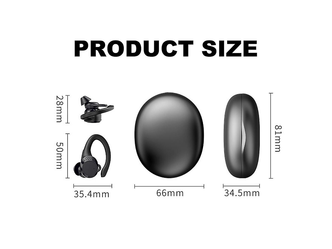 Auriculares Bluetooth True Wireless 5.2 For Sports Noise Cancelling