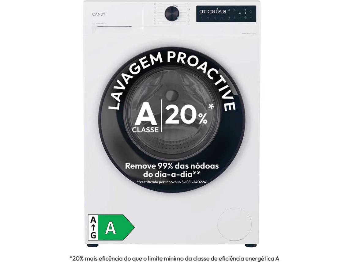 Máquina de Lavar Roupa CANDY BR 413BL8-S (13 kg - 1400 rpm - Branco) 